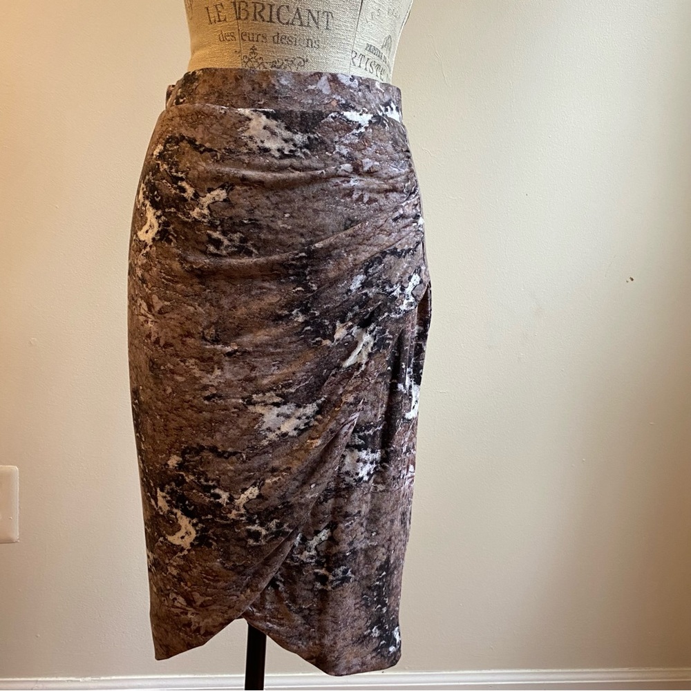 Cynthia Rowley Skirt Womens Size Small Faux Wrap Stretch Pull On Party Work